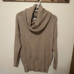 Cozy Tan Cowl Neck Sweater